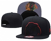 Blackhawks Team Logo Black Adjustable Hat GS (2),baseball caps,new era cap wholesale,wholesale hats